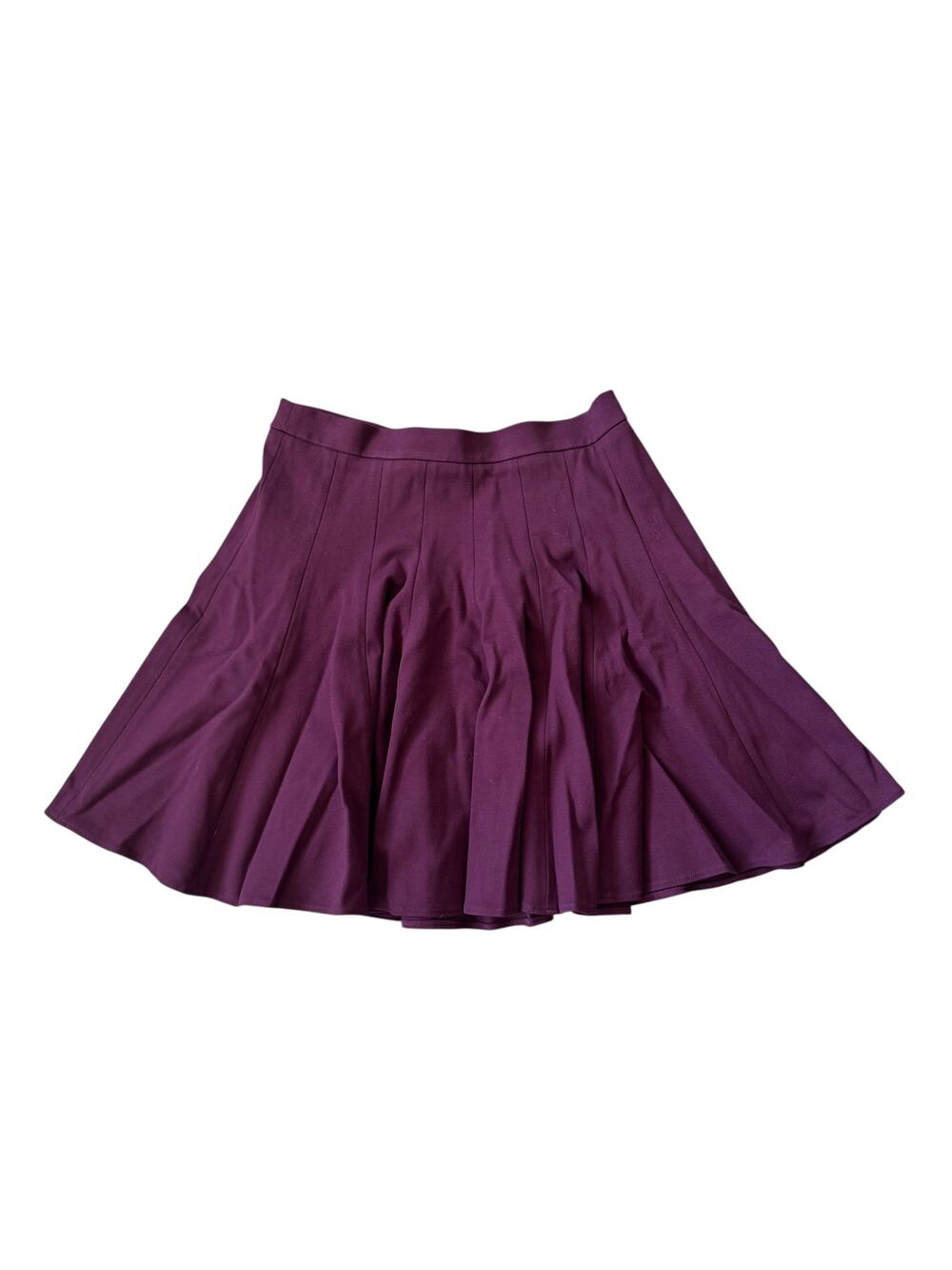 Tibi Burgundy Pleated Mini Skirt